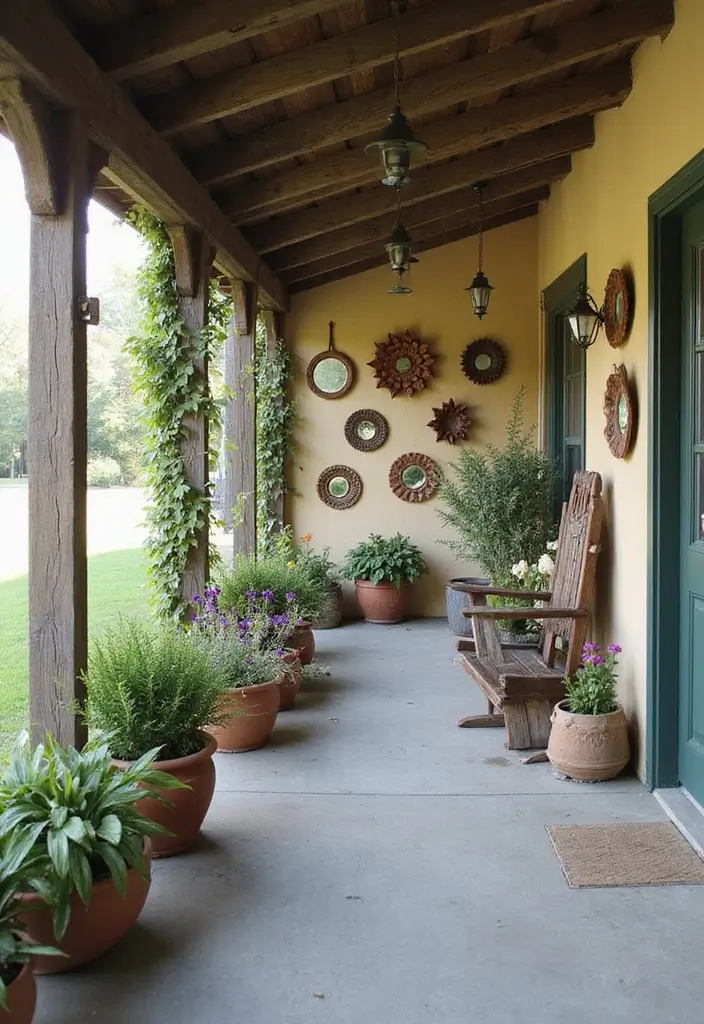 50 Covered Front Porch Ideas That Add Charm to Your Home 29 50 Covered Front Porch Ideas That Add Charm to Your Home - 29. Artistic Wall Decor