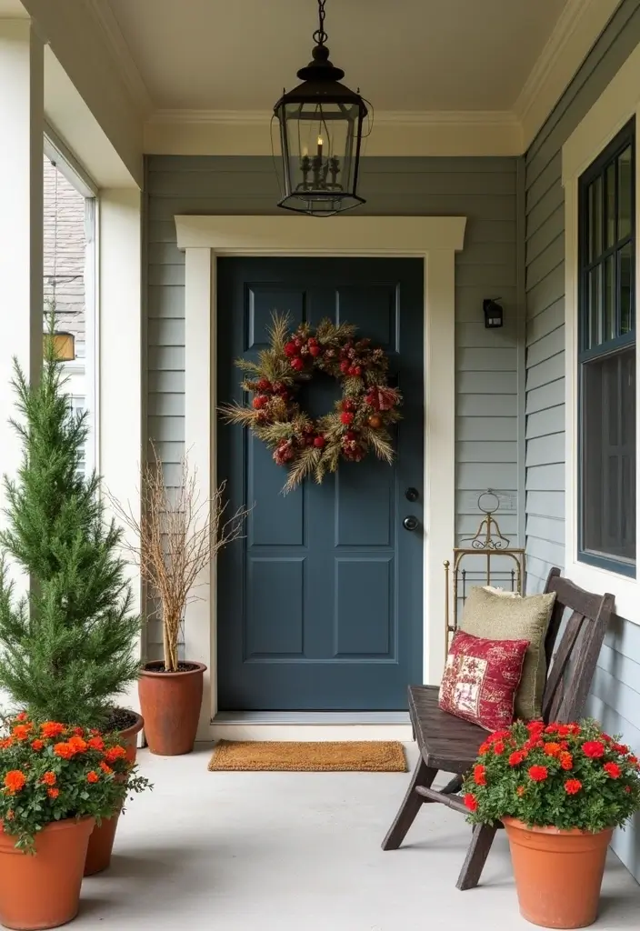 50 Covered Front Porch Ideas That Add Charm to Your Home 38 50 Covered Front Porch Ideas That Add Charm to Your Home - 38. Seasonal Wreaths