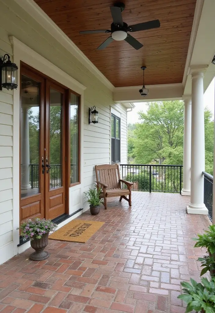 50 Covered Front Porch Ideas That Add Charm to Your Home 45 50 Covered Front Porch Ideas That Add Charm to Your Home - 45. Personalized Welcome Mats