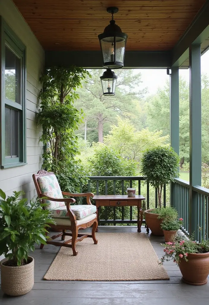 50 Covered Front Porch Ideas That Add Charm to Your Home 49 50 Covered Front Porch Ideas That Add Charm to Your Home - 49. Porch Office