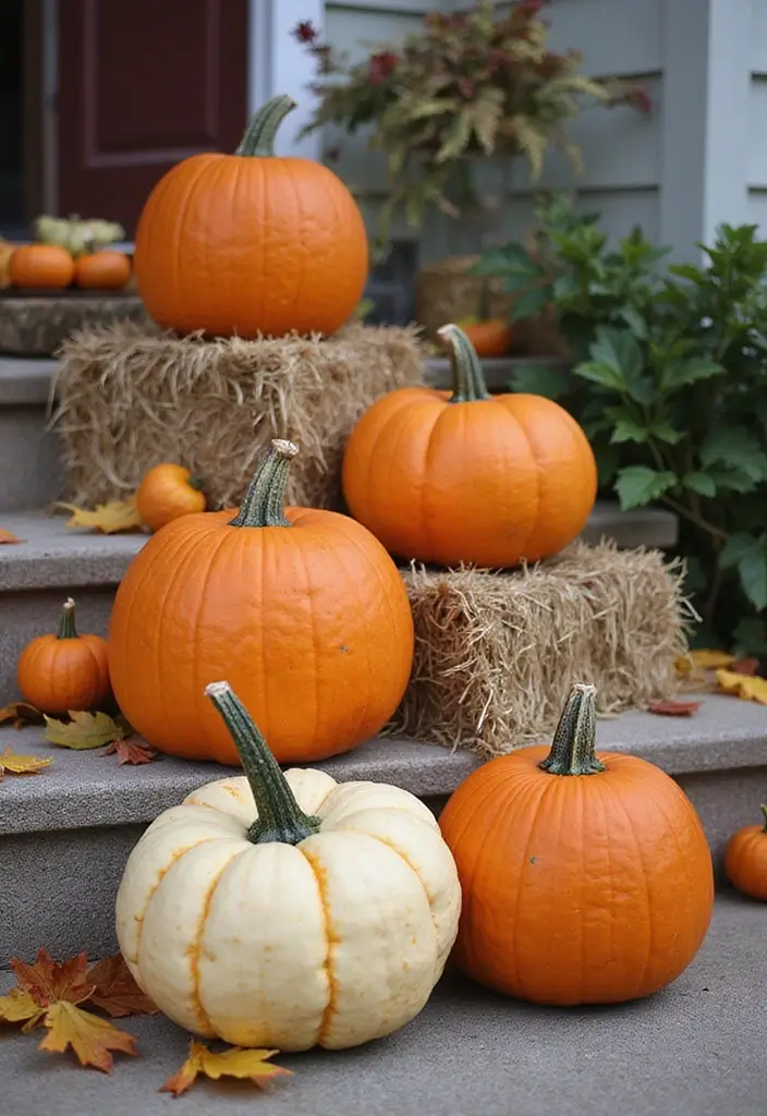 50 Fall Front Porch Decor Ideas That Feel Warm and Inviting 1 50 Fall Front Porch Decor Ideas That Feel Warm and Inviting - 1. Pumpkin Explosion