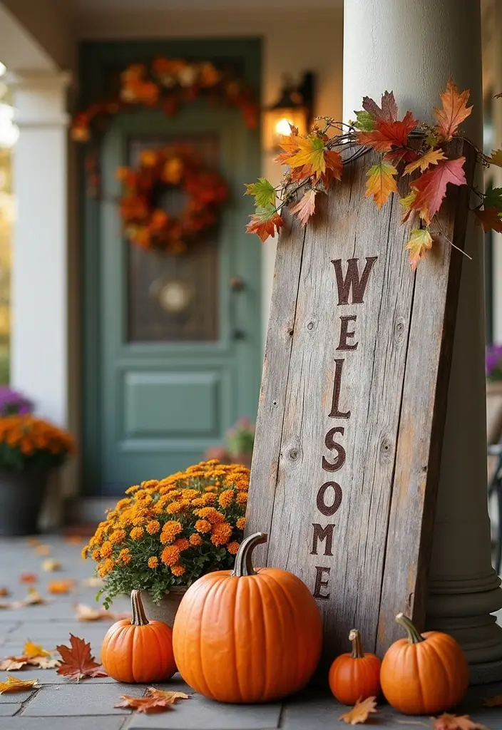 50 Fall Front Porch Decor Ideas That Feel Warm and Inviting 11 50 Fall Front Porch Decor Ideas That Feel Warm and Inviting - 11. Porch Signs