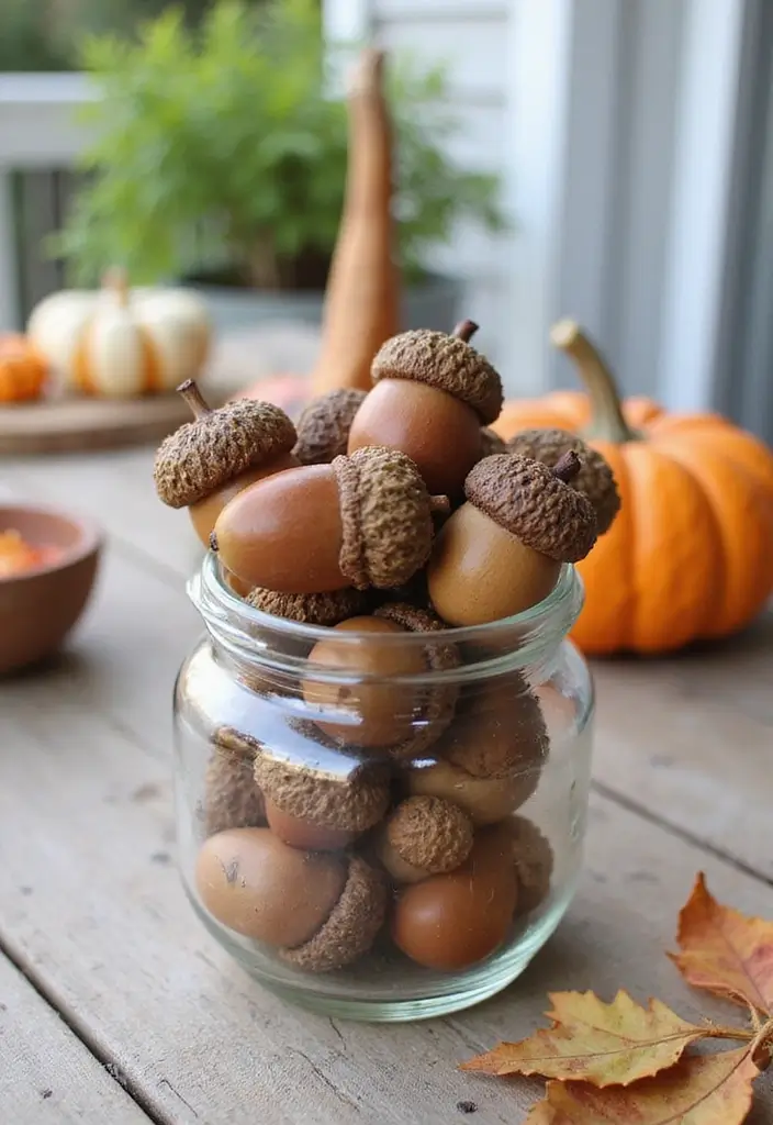 50 Fall Front Porch Decor Ideas That Feel Warm and Inviting 15 50 Fall Front Porch Decor Ideas That Feel Warm and Inviting - 15. DIY Acorn Decorations