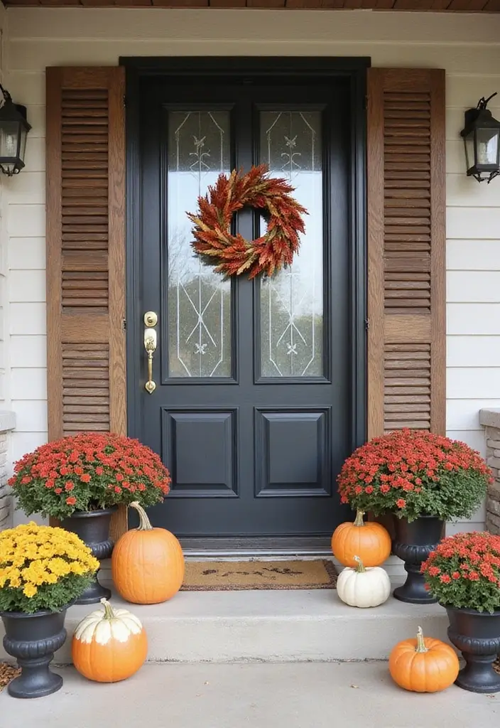 50 Fall Front Porch Decor Ideas That Feel Warm and Inviting 27 50 Fall Front Porch Decor Ideas That Feel Warm and Inviting - 27. Rustic Shutters
