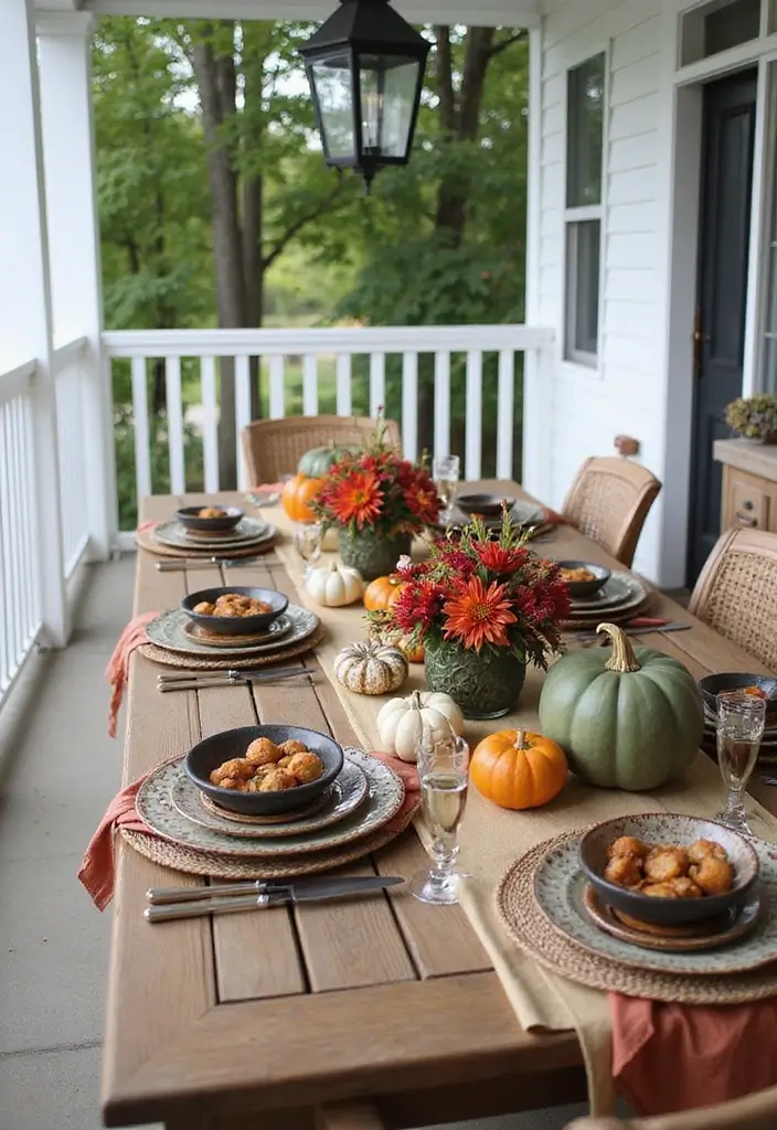 50 Fall Front Porch Decor Ideas That Feel Warm and Inviting 48 50 Fall Front Porch Decor Ideas That Feel Warm and Inviting - 48. Seasonal Table Decor