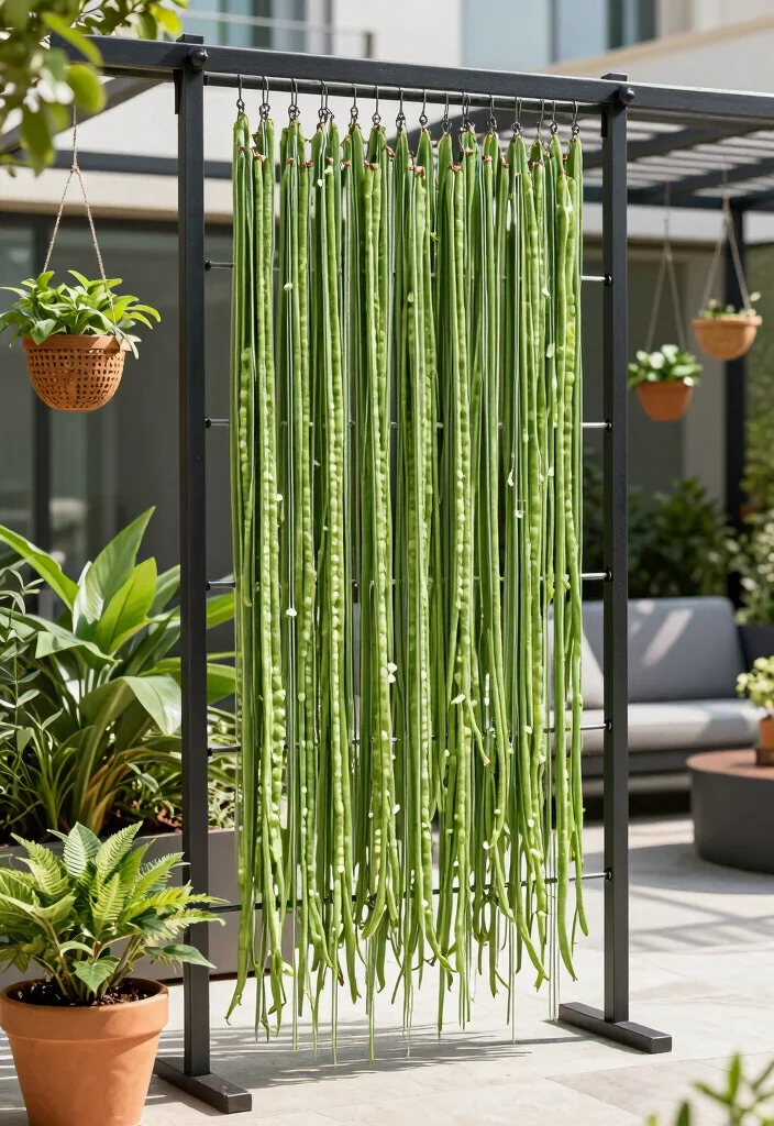 10 Bean Trellis Ideas for Easy Vertical Vegetable Gardening - 2. Cable Ladder Trellis 1