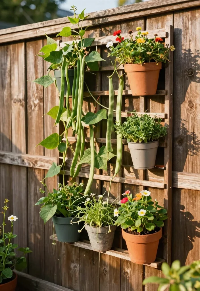 10 Bean Trellis Ideas for Easy Vertical Vegetable Gardening - 8. Wall-Mounted Trellis 1