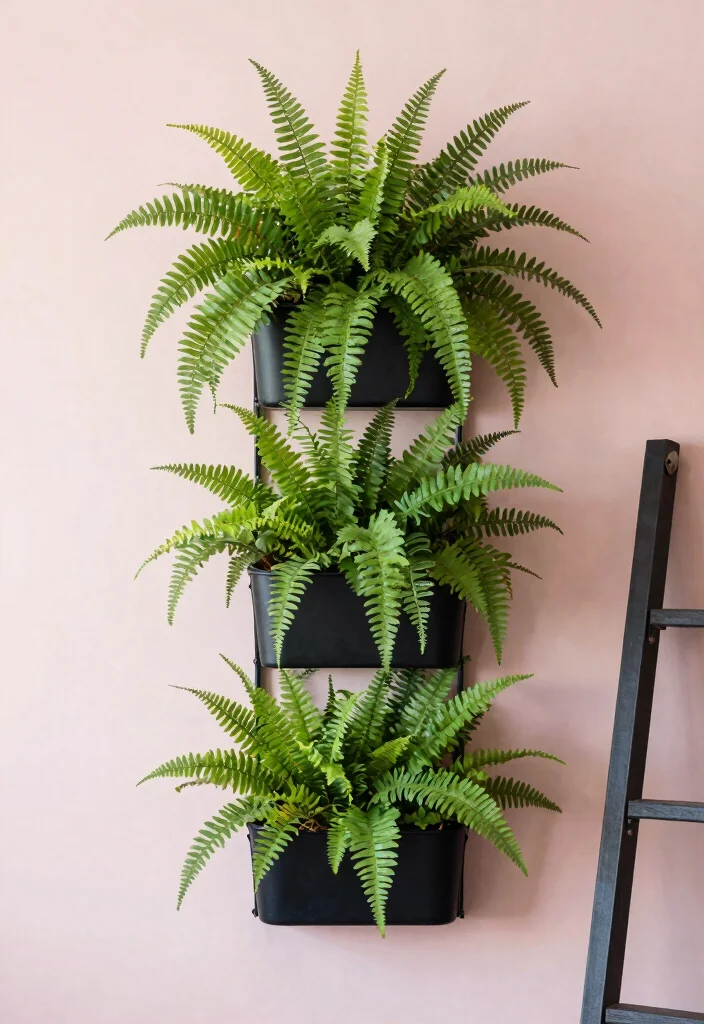 10 Boston Fern Planter Ideas for Porches, Patios, and Shaded Spaces - 5. Wall-Mounted Planters 1