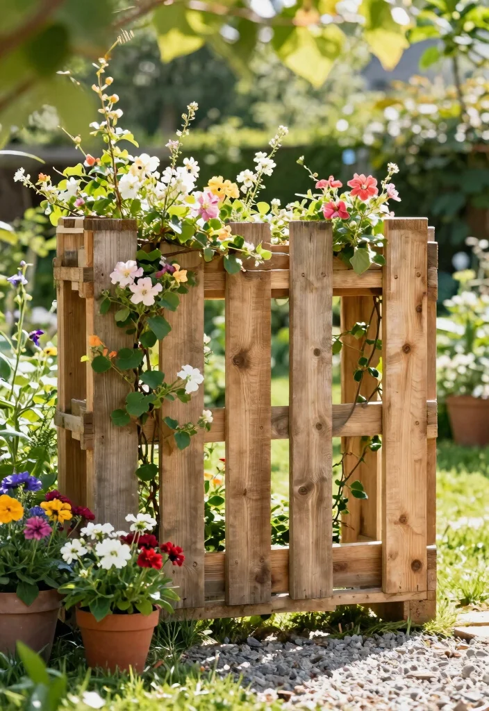 10 Cheap Fence Ideas for Gardens on a Budget - 1. Repurposed Wooden Pallets 1