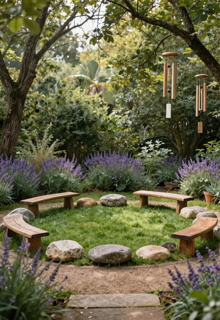 10 Circle Patio Ideas for Cozy and Balanced Outdoor Seating - 10. Circular Meditation Spaces 1