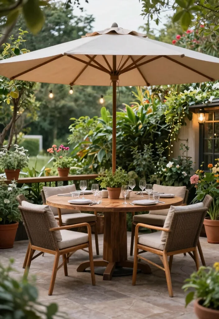 10 Circle Patio Ideas for Cozy and Balanced Outdoor Seating - 5. Circular Dining Areas 1