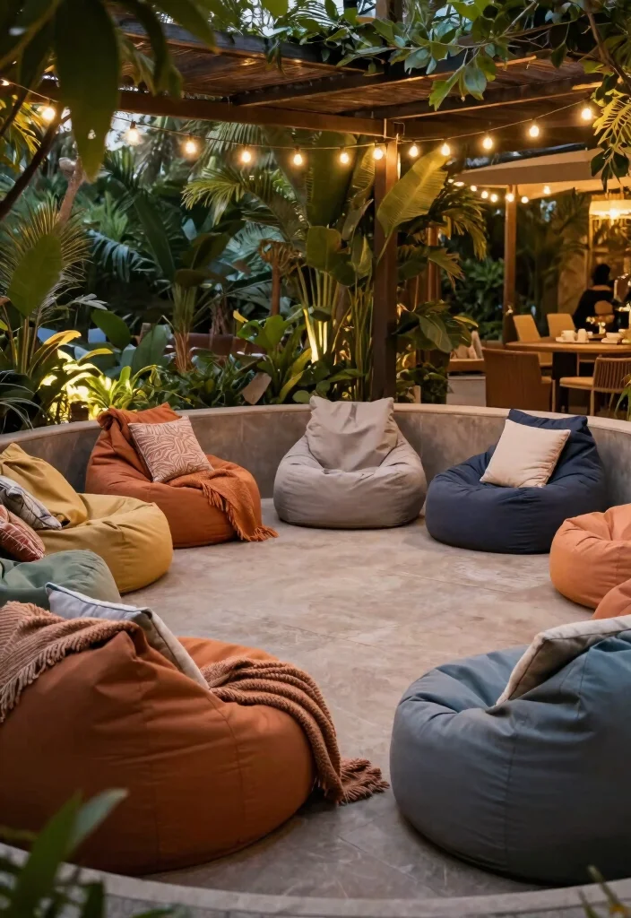 10 Circle Patio Ideas for Cozy and Balanced Outdoor Seating - 8. Cozy Circular Lounge Areas 1