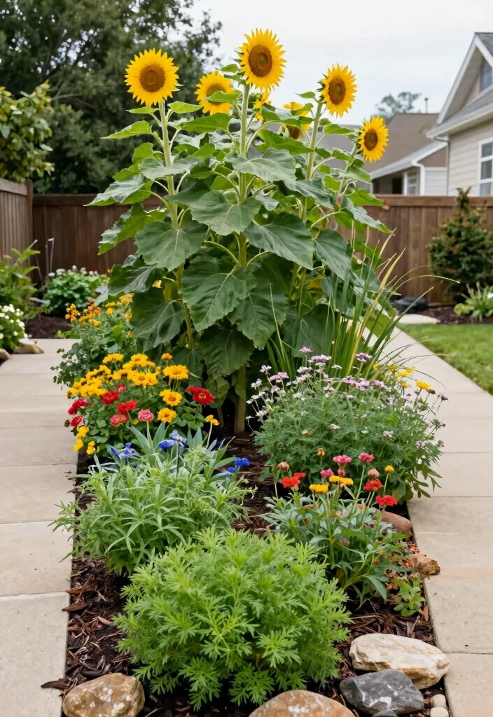 10 Long Narrow Backyard Ideas to Maximize Small Outdoor Spaces - 10. Layered Planting 1