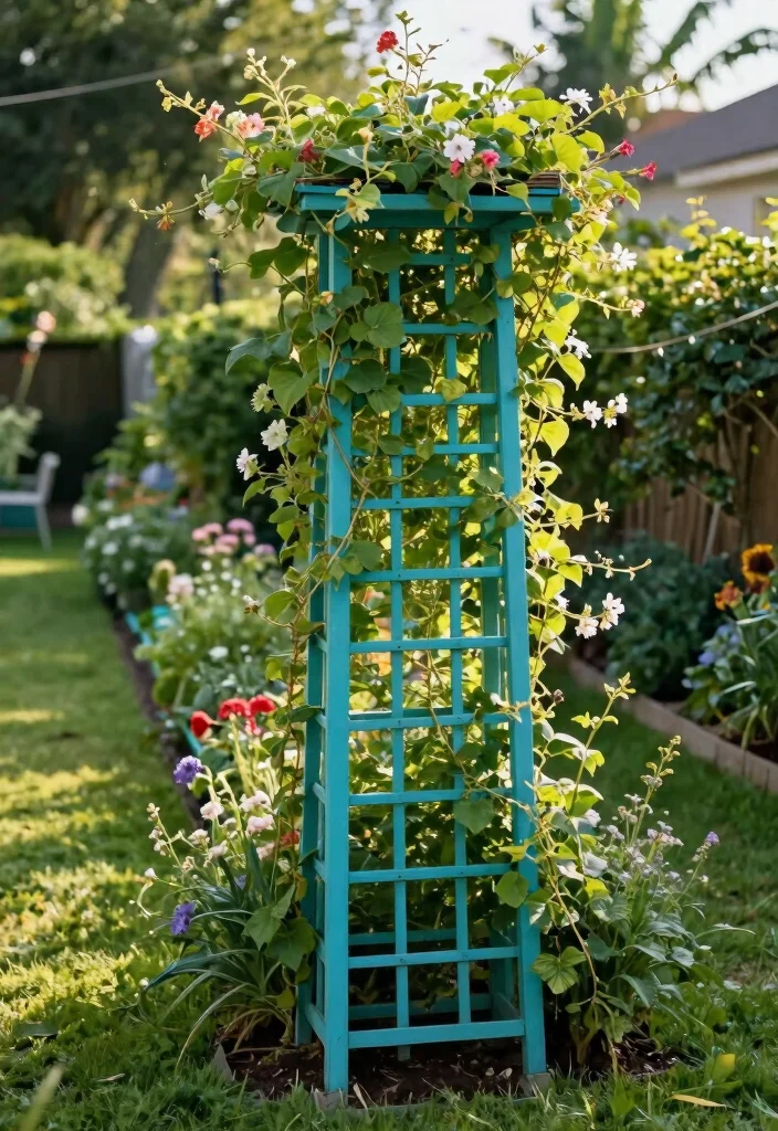 10 Long Narrow Backyard Ideas to Maximize Small Outdoor Spaces - 9. Decorative Trellises 1