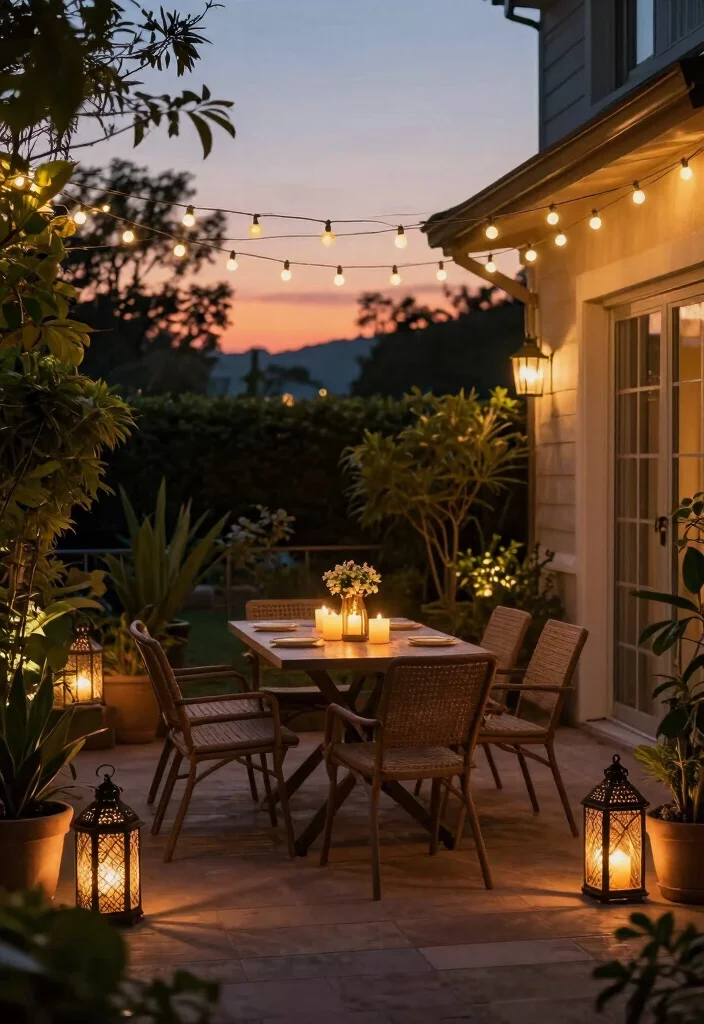 10 Outdoor Small Patio Ideas for Compact and Stylish Living - 5. Creative Lighting Solutions 1