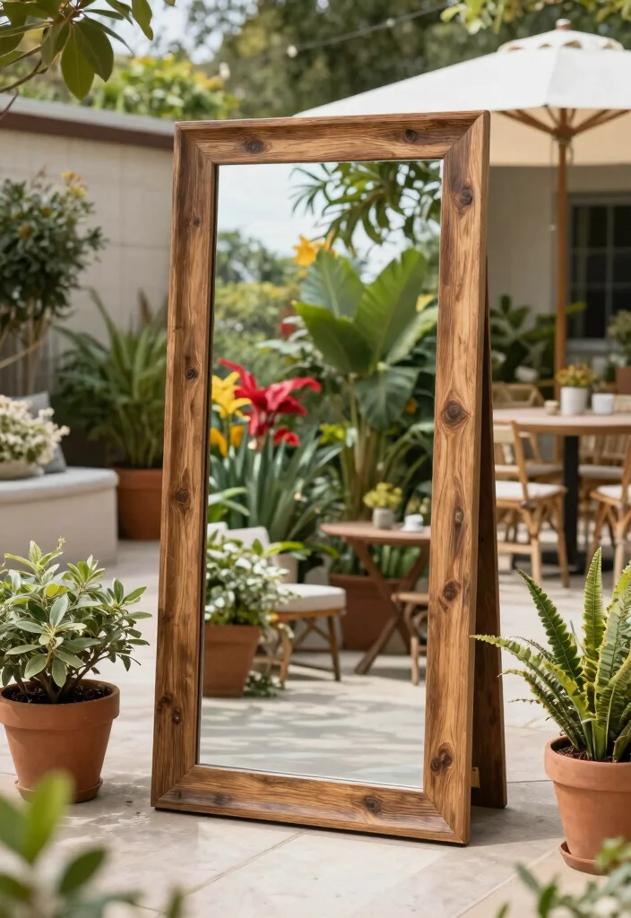 10 Outdoor Small Patio Ideas for Compact and Stylish Living - 6. Use of Mirrors to Create Illusion 1