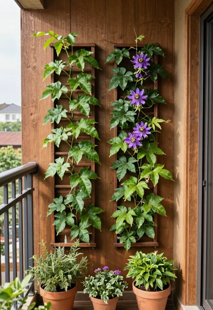 10 Passion Fruit Trellis Ideas for Tropical Garden Spaces - 4. Wall-Mounted Trellises 1