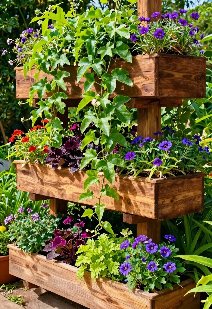 10 Passion Fruit Trellis Ideas for Tropical Garden Spaces - 6. Vertical Planter Boxes 1