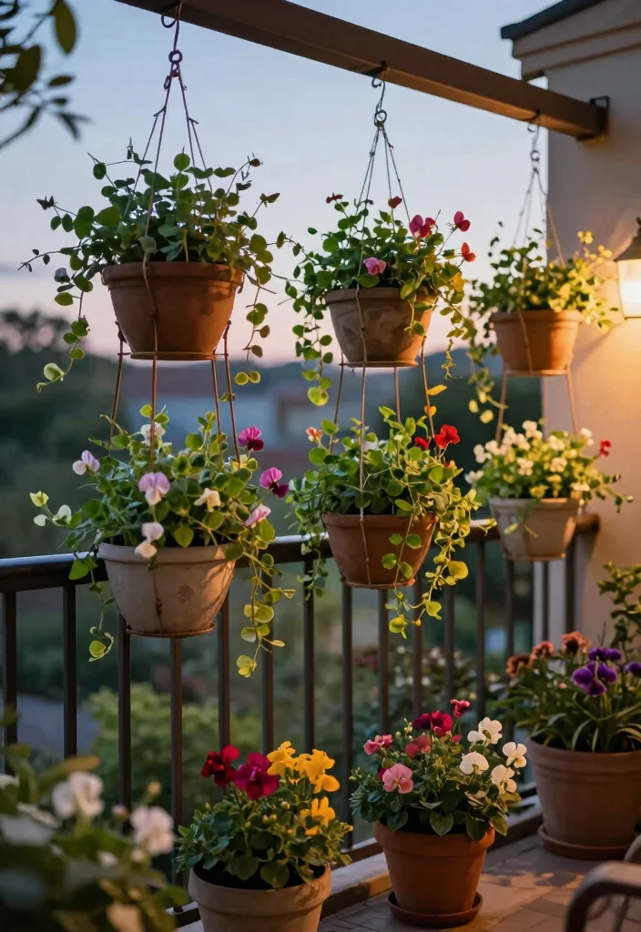 10 Pea Trellis Ideas for Productive Small Space Gardens - 8. Hanging Trellis Planters 1