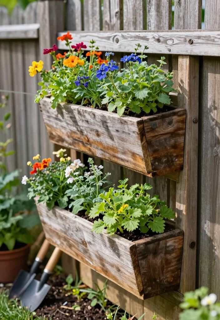10 Plant Fence Ideas for Living Garden Boundaries - 1. Vertical Pallet Planters 1
