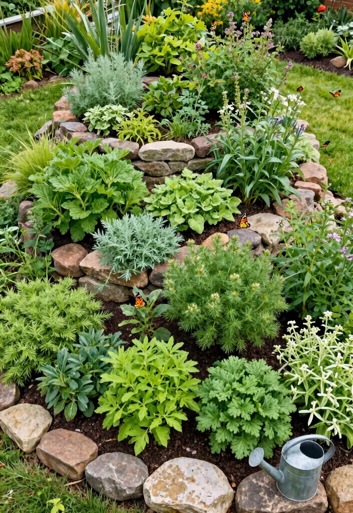 10 Plant Fence Ideas for Living Garden Boundaries - 3. Herb Spiral Gardens 1