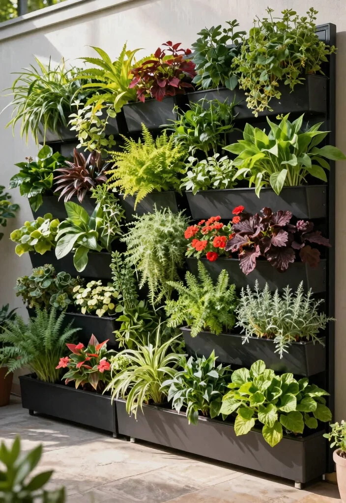 10 Planter Fence Ideas for Vertical Garden Privacy - 6. Living Wall Installations 1