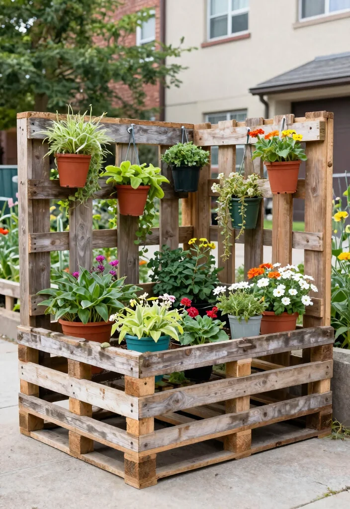 10 Raised Garden Fence Ideas to Protect Plants and Add Style - 1. Rustic Wooden Pallet Fence 1