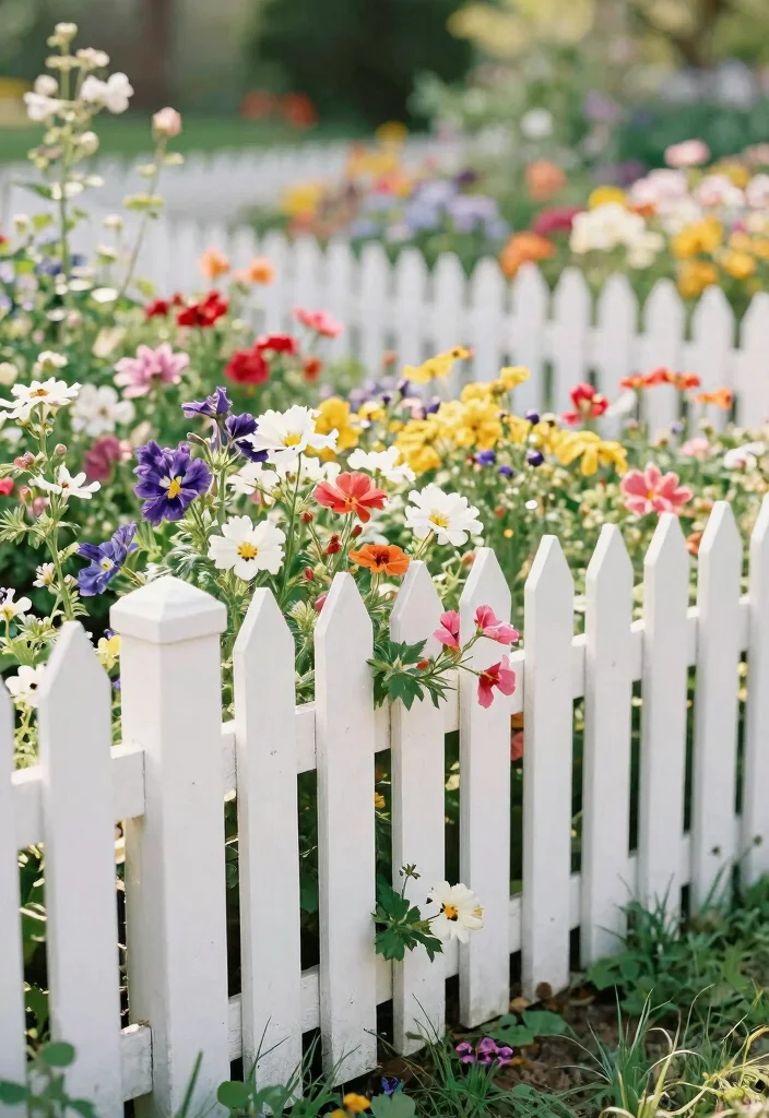 10 Raised Garden Fence Ideas to Protect Plants and Add Style - 7. Charming Picket Fences 1