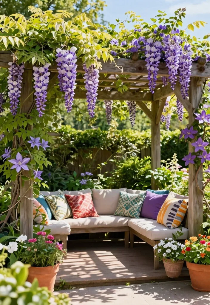 10 Shade Patio Ideas to Stay Cool and Comfortable Outdoors - 2. Pergolas with Climbing Plants 1