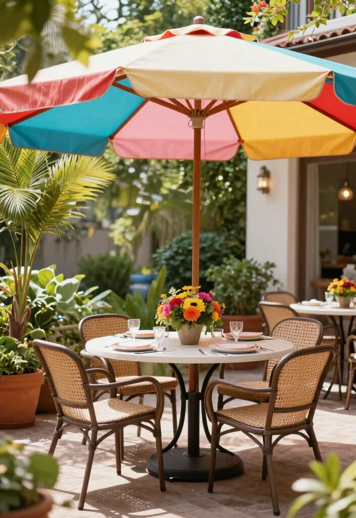 10 Shade Patio Ideas to Stay Cool and Comfortable Outdoors - 5. Umbrella Solutions for Flexibility 1