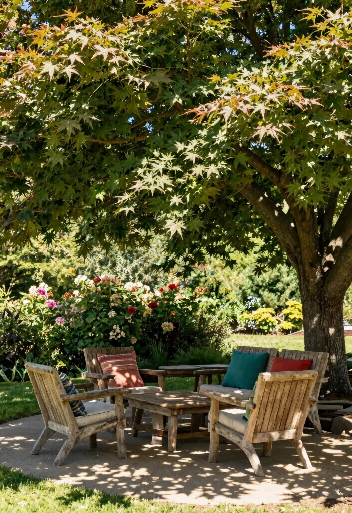 10 Shade Patio Ideas to Stay Cool and Comfortable Outdoors - 6. Natural Shade with Trees 1