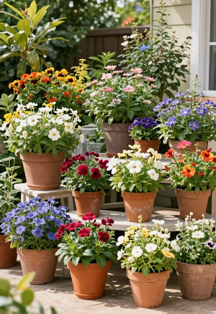 10 Simple Garden Patio Ideas for Easy Outdoor Living 100 10 Simple Garden Patio Ideas for Easy Outdoor Living - 10. Seasonal Plants for Year-Round Beauty 1