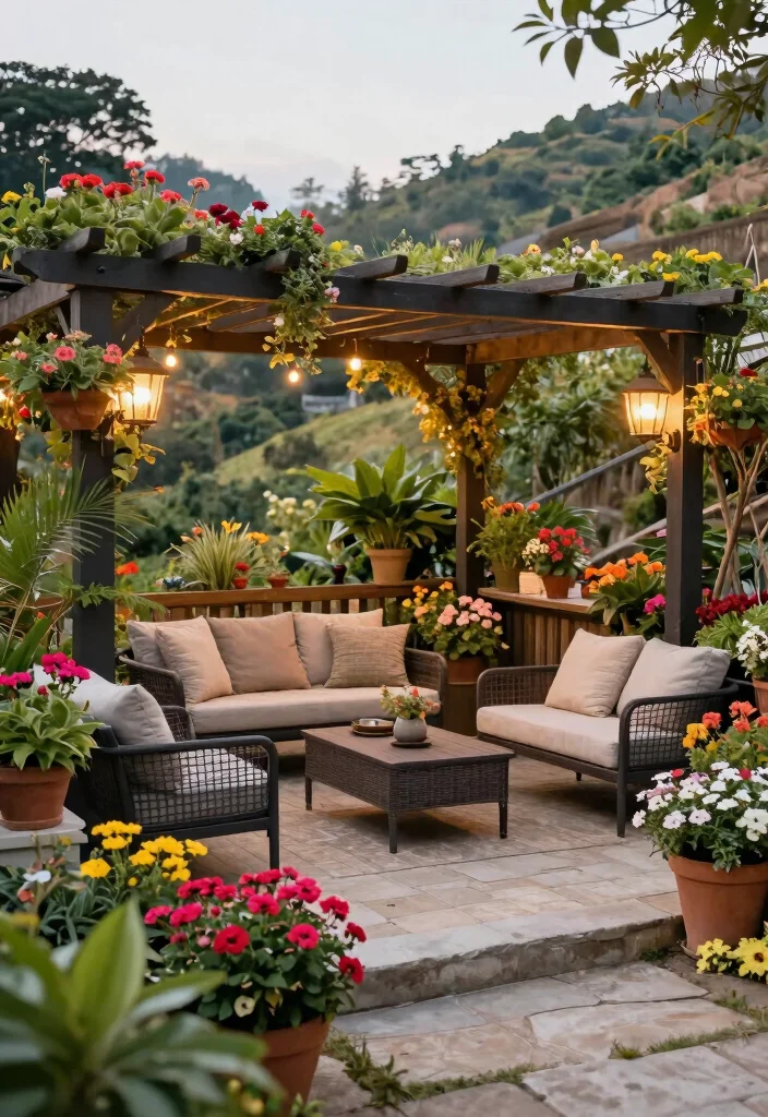 10 Slope Backyard Ideas for Challenging Landscape Layouts - 7. Outdoor Living Areas on the Slope 1