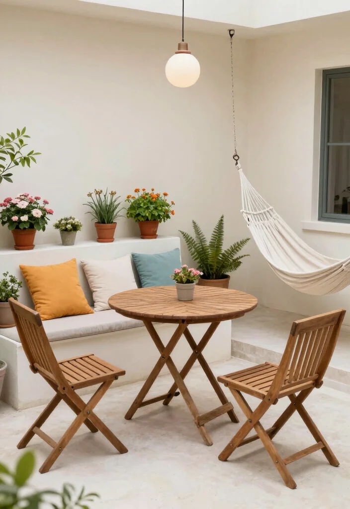 10 Small Patio Ideas for Backyards With Limited Space - 2. Compact Patio Furniture 1