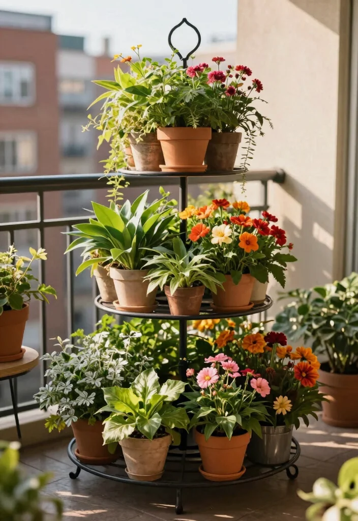 10 Three Tiered Planter Ideas for Vertical Gardens in Small Spaces - 8. Tiered Plant Stand 1