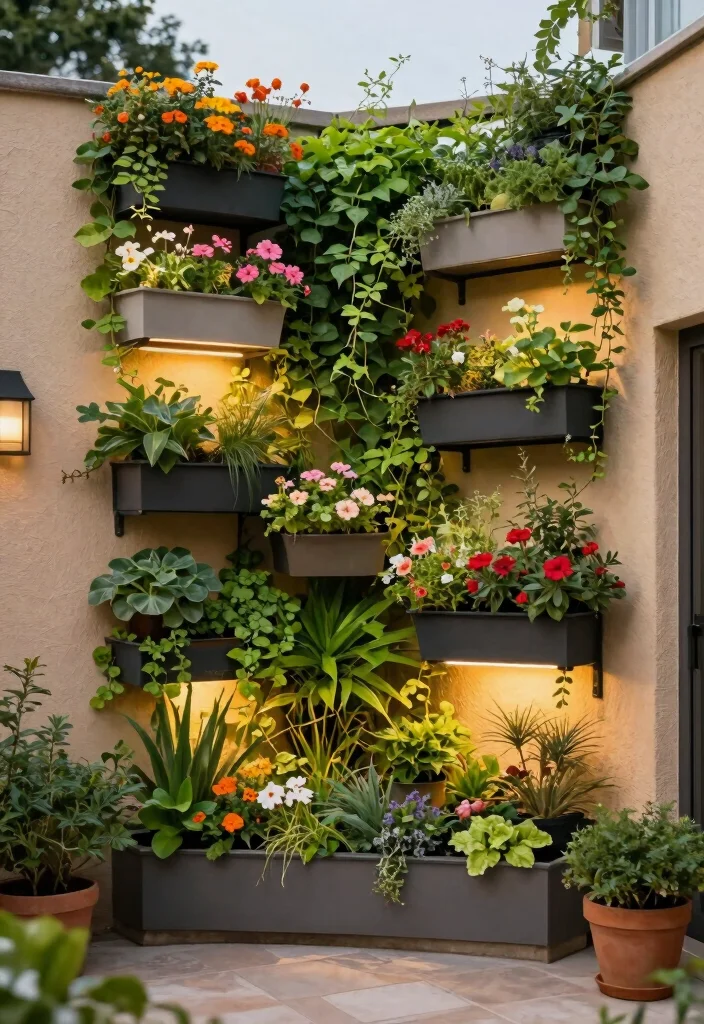 10 U Shaped Backyard Layout Ideas for Balanced Outdoor Design - 2. Lush Vertical Gardens 1