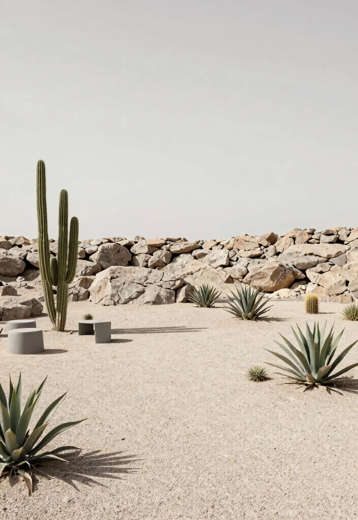 12 Arizona Backyard Ideas for Low Water Outdoor Living - 10. Minimalist Desert Aesthetics 1