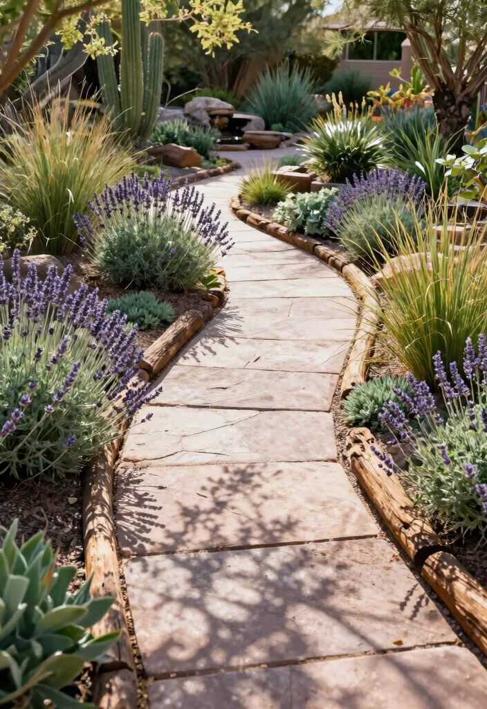 12 Arizona Backyard Ideas for Low Water Outdoor Living - 2. Xeriscaped Pathways 1