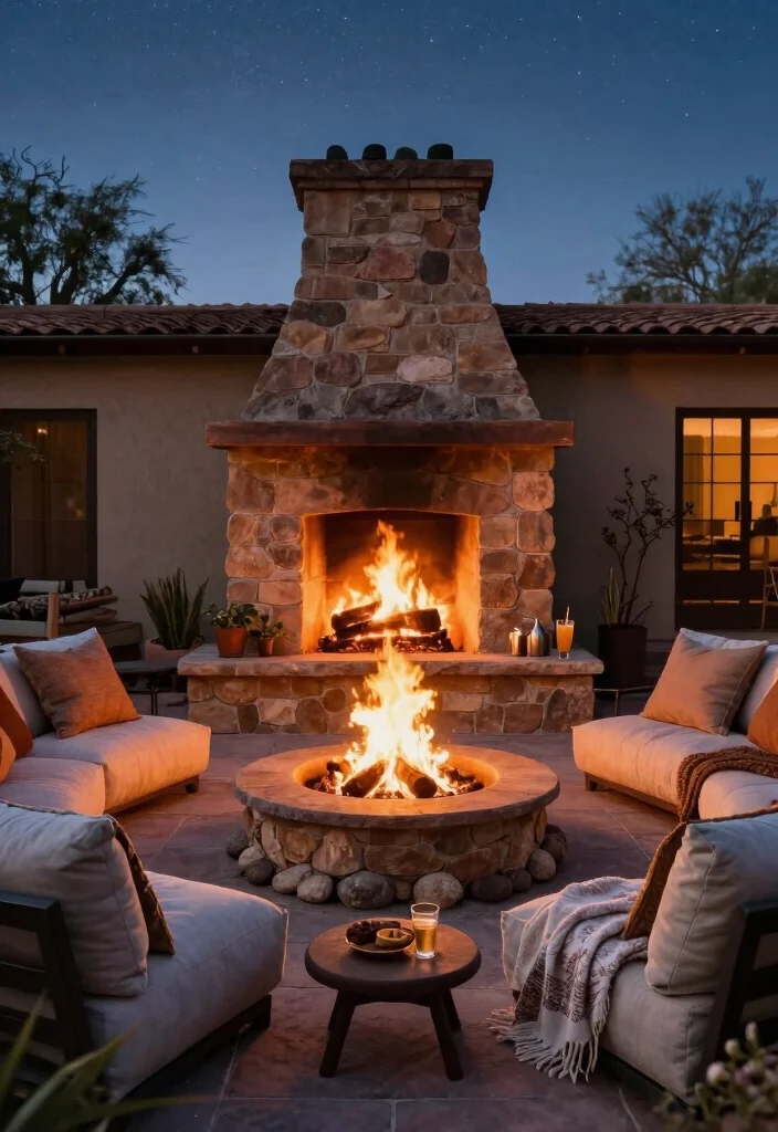 12 Arizona Backyard Ideas for Low Water Outdoor Living - 8. Outdoor Fireplaces or Pits 1