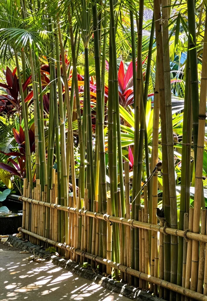 12 Backyard Garden Fence Ideas for Style and Function - 2. Bamboo Fence 1
