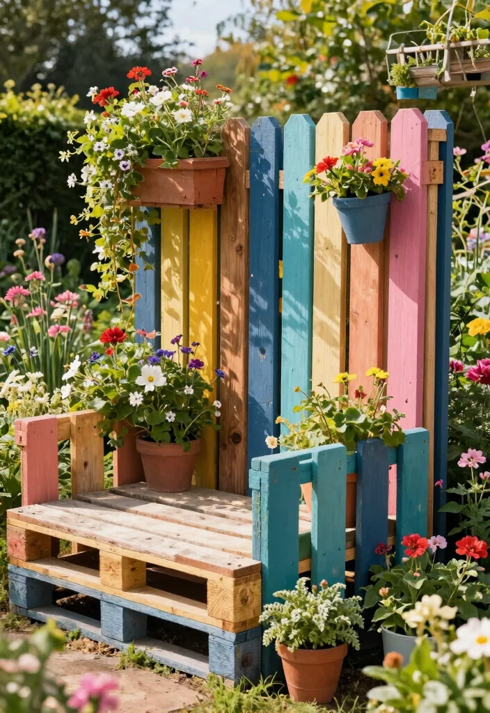 12 Backyard Garden Fence Ideas for Style and Function - 3. Pallet Fence 1