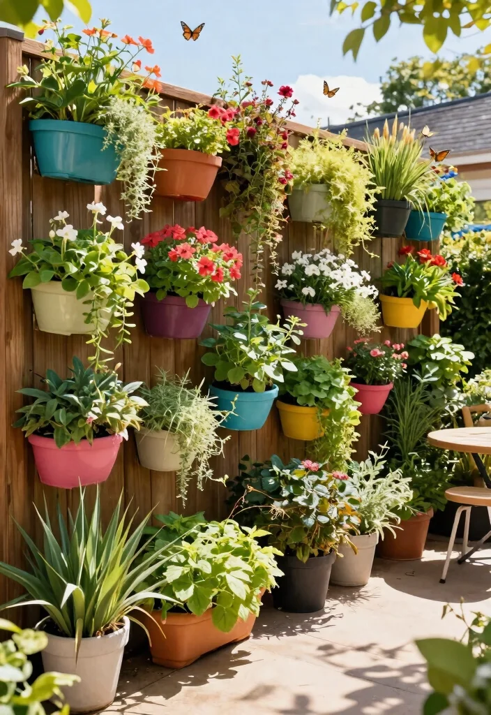 12 Backyard Garden Fence Ideas for Style and Function - 5. Vertical Garden Fence 1