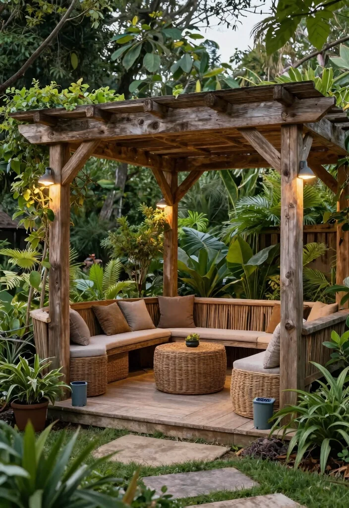 12 Backyard Ideas With Pergola for Shade, Style, and Comfort - 11. Eco-Friendly Pergola 1