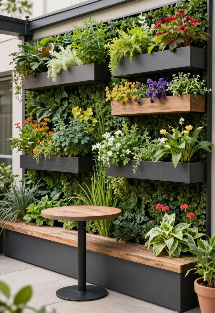 12 Backyard Patio Ideas for Relaxed Outdoor Entertaining - 6. Vertical Gardening Walls 1