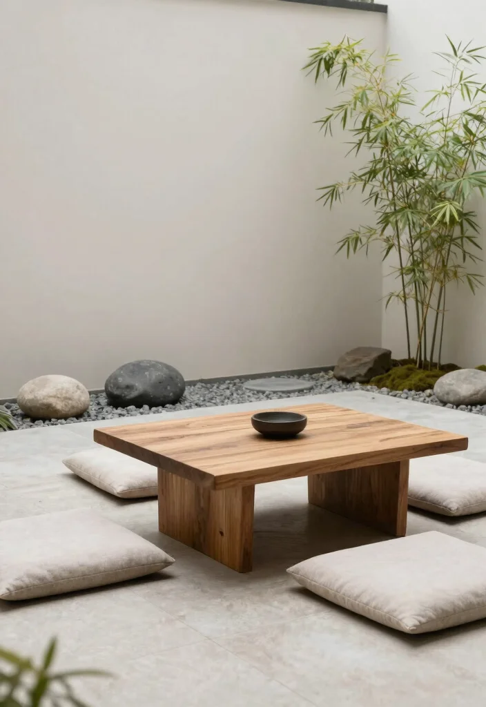 12 Backyard Patio Ideas for Relaxed Outdoor Entertaining - 8. Minimalist Zen Space 1