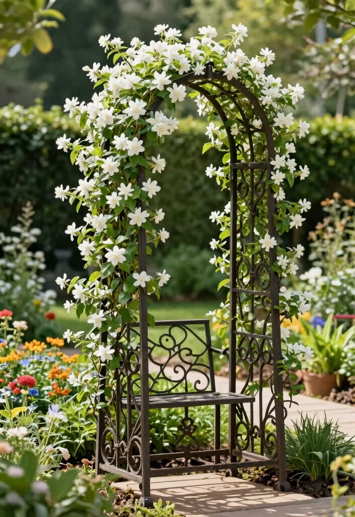 12 Backyard Trellis Ideas to Add Structure and Garden Style - 2. Elegant Metal Trellis 1