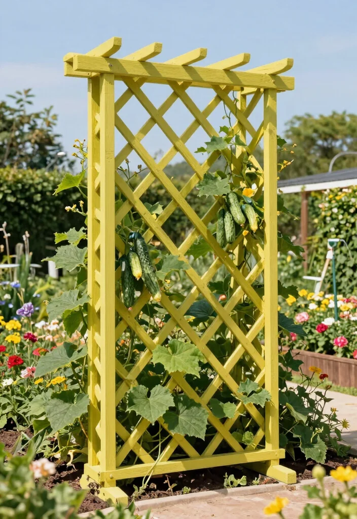 12 Backyard Trellis Ideas to Add Structure and Garden Style - 3. DIY Lattice Trellis 1
