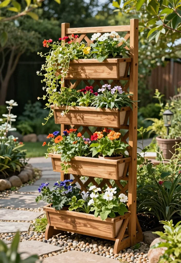12 Backyard Trellis Ideas to Add Structure and Garden Style - 6. Trellis with Built-in Planters 1