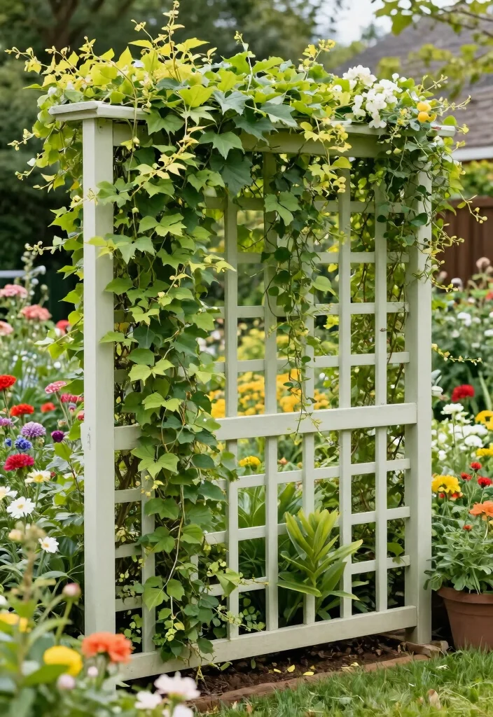 12 Backyard Trellis Ideas to Add Structure and Garden Style - 8. Garden Fence Trellis 1
