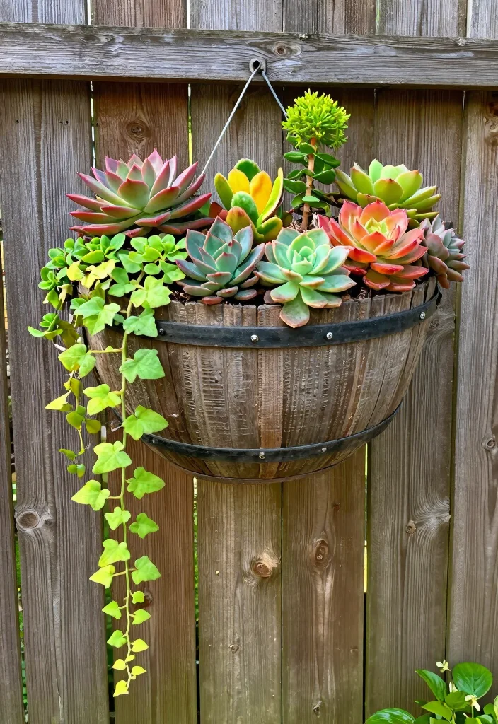 12 Barrel Planter Ideas for Rustic Garden Style on a Budget - 3. Vertical Garden Magic 1